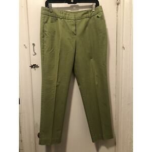 Larry Levine Green Cotton Blend Pants 2 Side and 2 Back Pockets Size 10